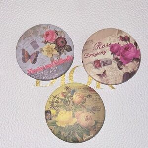 Floral Vintage-Inspired Decorative Mirrors